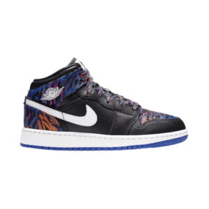 Air Jordan 1 Mid GS Baskets à imprimé tigre AV5174 005