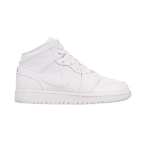 Air Jordan 1 Mid GS Triple Blanc 2019 554725 126