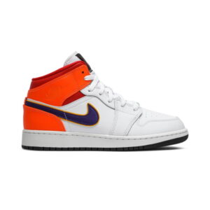 Air Jordan 1 Mid GS Blanc Court Violet Teal 554725 128