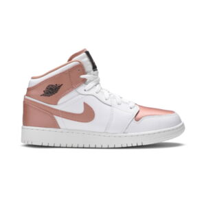 Air Jordan 1 Mid GS Blanc Rose Or 555112 190