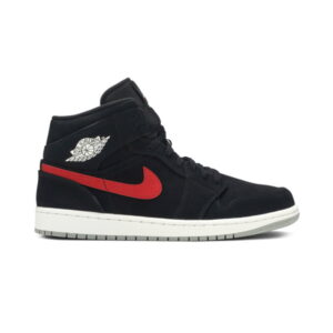 Air Jordan 1 Mid Multicolor Swoosh Noir Blanc 554724 065