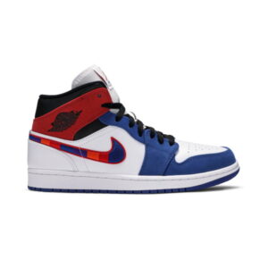 Air Jordan 1 Mid Multicolore Swoosh Blanc 852542 146
