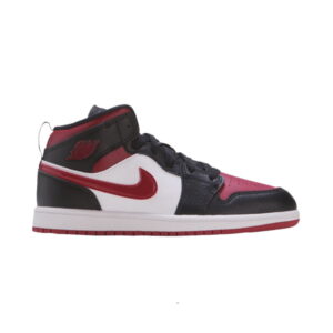 Air Jordan 1 Mid PS Bred Toe Baskets Blanc 640734 066