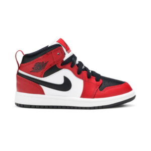 Air Jordan 1 Mid PS Chicago Baskets à bout noir Orange 640734 069