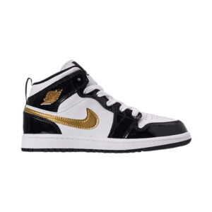 Air Jordan 1 Mid Patent PS Noir Or BQ6932 007