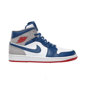 Air Jordan 1 Mid True Bleu Rouge 554724 107