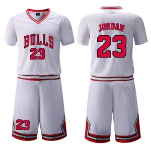 Chicago Bulls Blanc 23 Jordan Uniforme Noir 112323