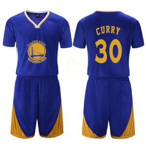Golden State Warriors Bleu 30 Curry Uniforme Blanc 112352