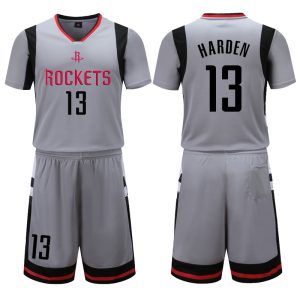 Houston Rockets Gris 13 Harden Uniforme Vert 112340