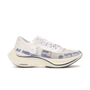 Nike ZoomX Vaporfly Next% Ruban Bleu Sports Blanc CU4844 100