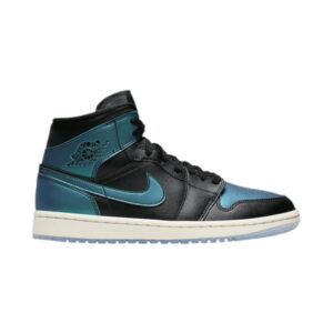Wmns Air Jordan 1 Mid Metallic Turquoise Baskets BQ6472 009