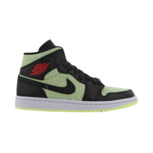 Baskets Wmns Air Jordan 1 Mid SE Noir Barely Volt CV5276 003