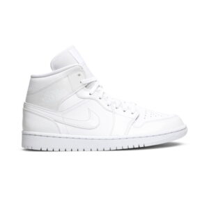 Femme Air Jordan 1 Mid Triple Blanc Bleu BQ6472 100