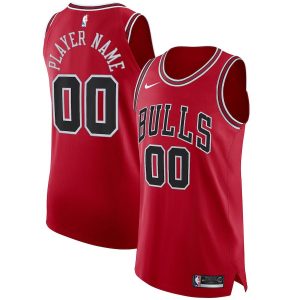Maillot de basket-ball Nike Red Chicago Bulls authentique personnalisé Icon Edition 2019-20 125641