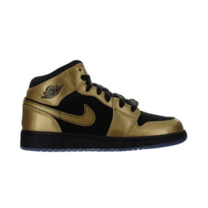 Air Jordan 1 Mid BG Baskets en pièces d'or métallisé 555112 905