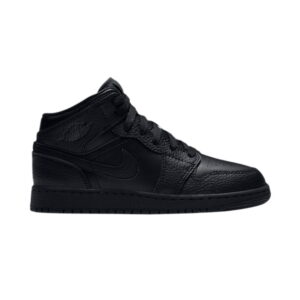 Air Jordan 1 Mid GS Triple Noir 554725 091