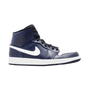 Air Jordan 1 Mid Obsidienne Blanc Noir 554724 401
