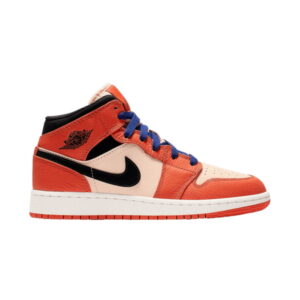 Air Jordan 1 Mid SE GS Team Orange Blanc BQ6931 800