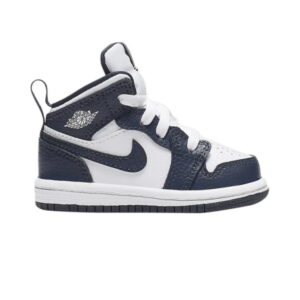 Air Jordan 1 Mid TD Blanc Métallique Or Obsidienne 640735 174