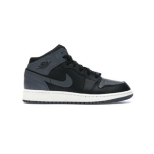 Air Jordan 1 Retro Mid GS Noir Gris Foncé Gris 554725 041