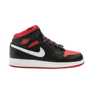Air Jordan 1 Retro Mid GS Noir Rouge Blanc 554725 020
