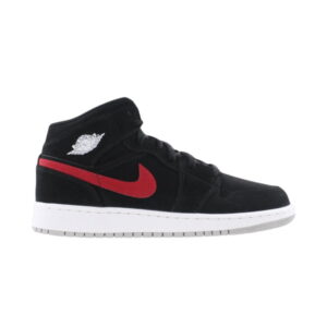 Air Jordan 1 Retro Mid GS Noir Université Rouge Noir 554725 065