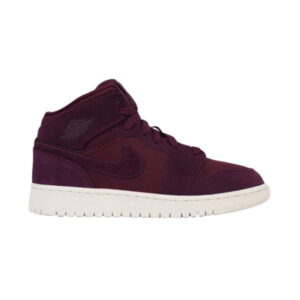 Air Jordan 1 Retro Mid GS Bordeaux Baskets Noir 554725 625
