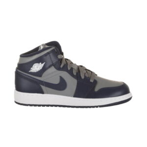 Air Jordan 1 Retro Mid GS Georgetown Baskets Blanc 554725 006