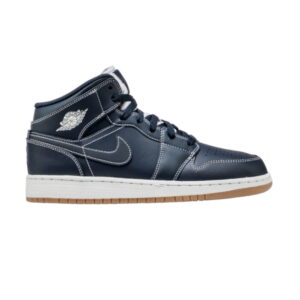 Air Jordan 1 Retro Mid GS Baskets Obsidienne 554725 402