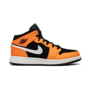 Air Jordan 1 Retro Mid GS Orange Noir 554725 062