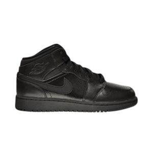 Air Jordan 1 Retro Mid GS Triple Noir 554725 030
