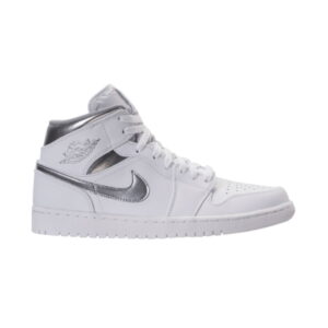 Air Jordan 1 Retro Mid Pure Argent Baskets 554724 105