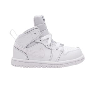 Air Jordan 1 Retro Mid TD Blanc Gris 640735 110