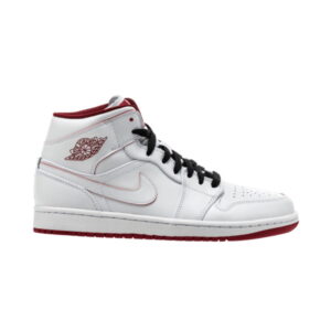 Air Jordan 1 Retro Mid Blanc Gym Rouge 554724 103