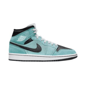 Femme Air Jordan 1 Mid Aqua Noir Noir BQ6472 300