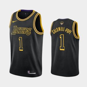 Finales NBA 2020 Bound Lakers Kentavious Caldwell-Pope # 1 Noir Kobe Tribute City Maillot de basket-ball 130243