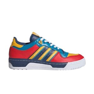 Human Made x adidas Rivalry Low Scarlet Aqua baskets FY1083
