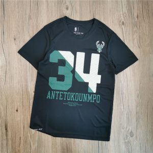 T-shirt 2020 Antetokounmpo 34 Milwaukee noir Tee blanc blanc 155594