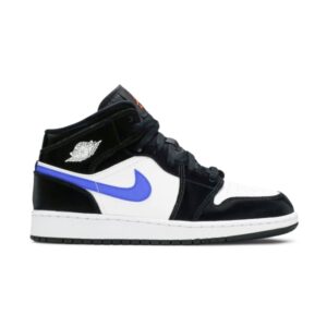 Air Jordan 1 Mid GS Noir Racer Bleu Gris 554725 084
