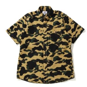 Chemise BAPE 1st Camo BD SS Chemise Jaune 154580