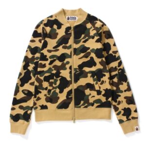 Sweat BAPE 1st Camo Front Zip Sweatshirt Dames Jaune 154789