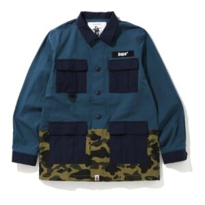 BAPE 1st Camo Chemise Militaire Marine 154507