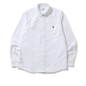 BAPE Ape Head One Point Oxford Bd Chemise Blanc 154640