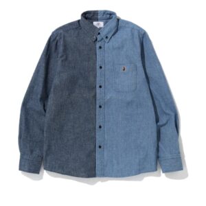 BAPE Indigo BD Chemise fendue Indigo Violet 154553