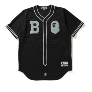BAPE Majestic Chemise de baseball Noir 154732
