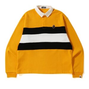 BAPE Relax Silhouette Rugby Chemise Jaune 154478