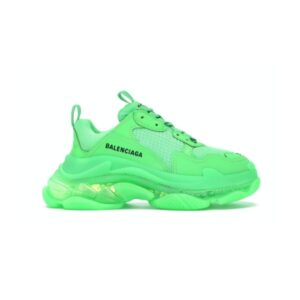 Balenciaga Triple S Baskets à semelle transparente vert fluo (W) 544351 W09OL 3801