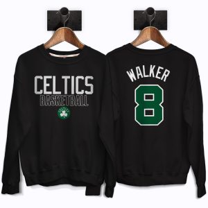 Celtics 8 Kemba Walker Sweetshirt par Slamdunk Noir/Blanc/Vert 151648