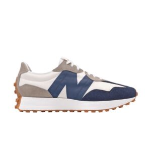 New Balance 327 Baskets en gomme blanche marine MS327WR