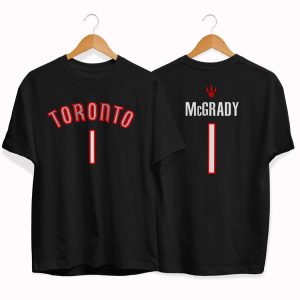 Toronto Raptors 1 Tracy McGrady tee par slamdunk Noir/Marine/Blanc/Gris 152374